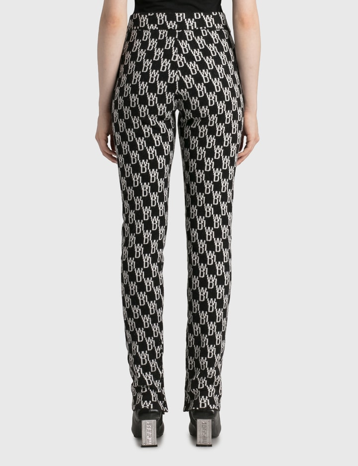 Side Slit Logo Jacquard Trousers Placeholder Image