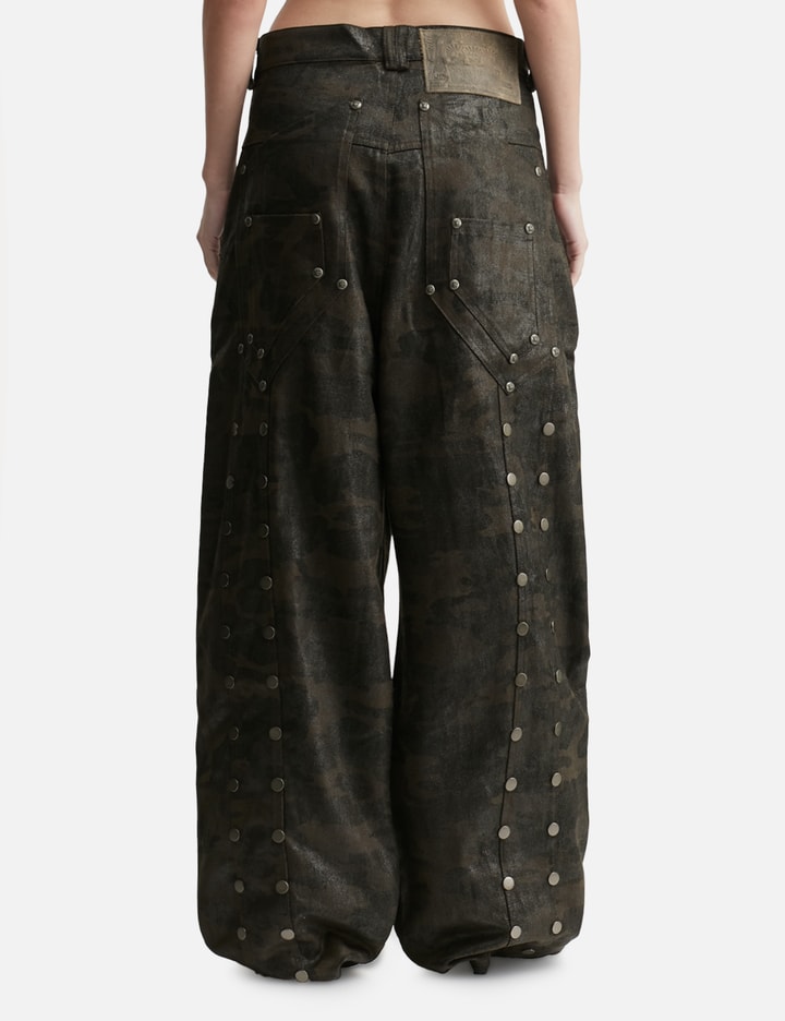 Thought We Friends "Lucius" Embroidered Waxed Baggy Denims