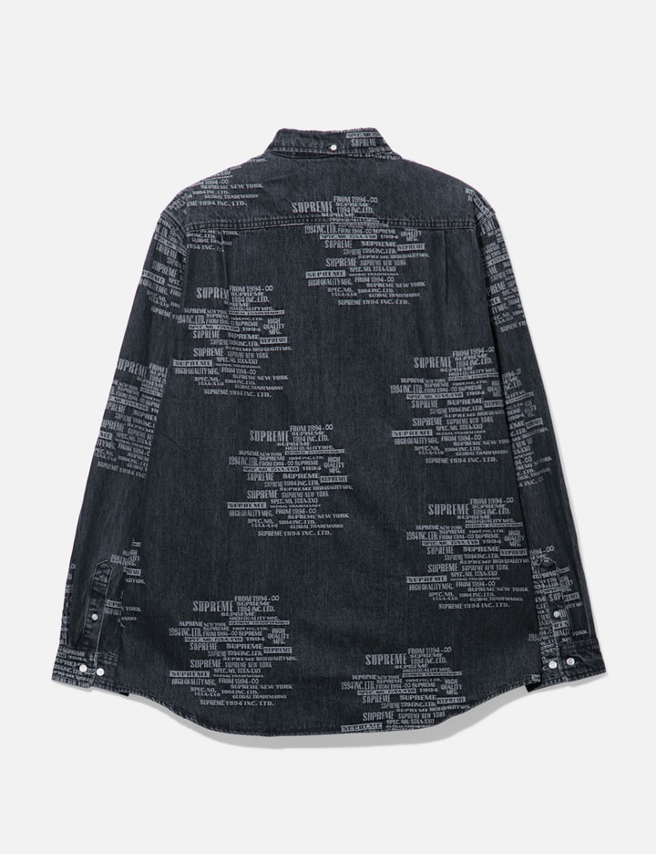 Shop Supreme Denim Shirt With Embroidery In Black