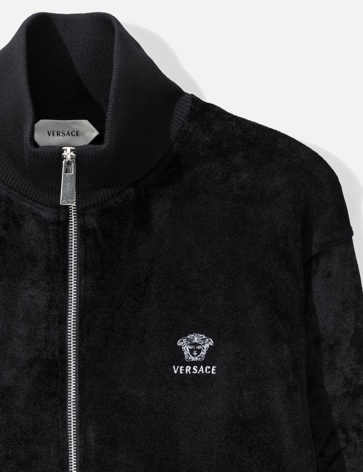 Versace SWEATSHIRT RESPONSIBLE VISCOSE MIX CHENILLE WITH GRECA DETAILS