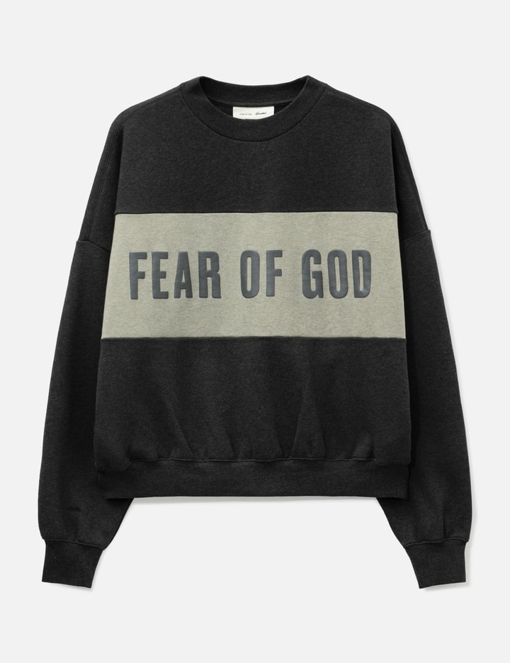 Cropped Relaxed Panelled Sweatshirt