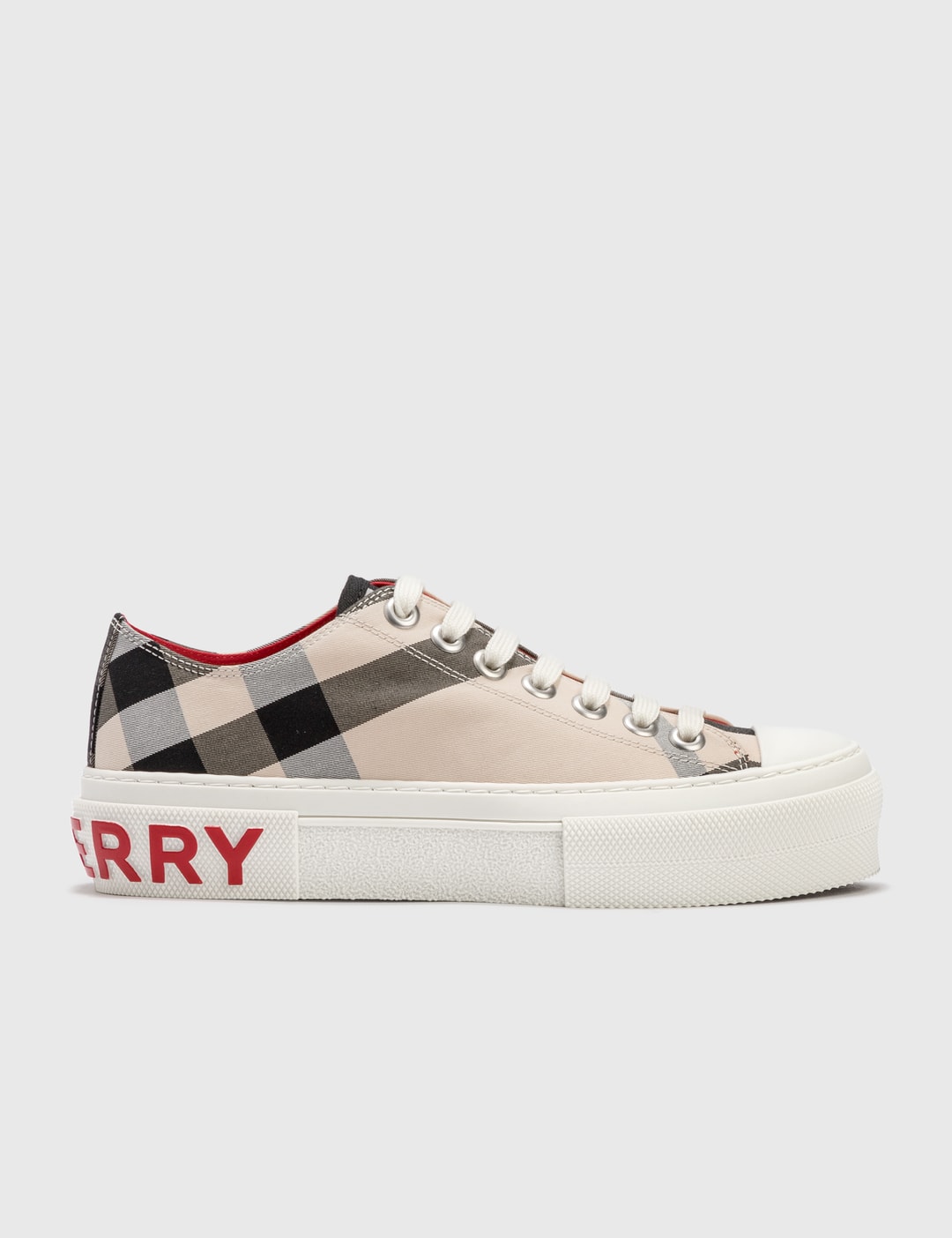 Burberry - Check Cotton Sneakers | HBX - Globally Curated Fashion and  Lifestyle by Hypebeast