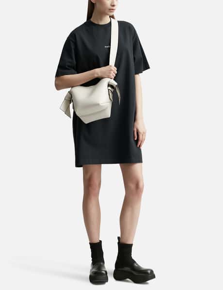 acne shirt dress Layered striped shirt dress in blue - Acne Studios