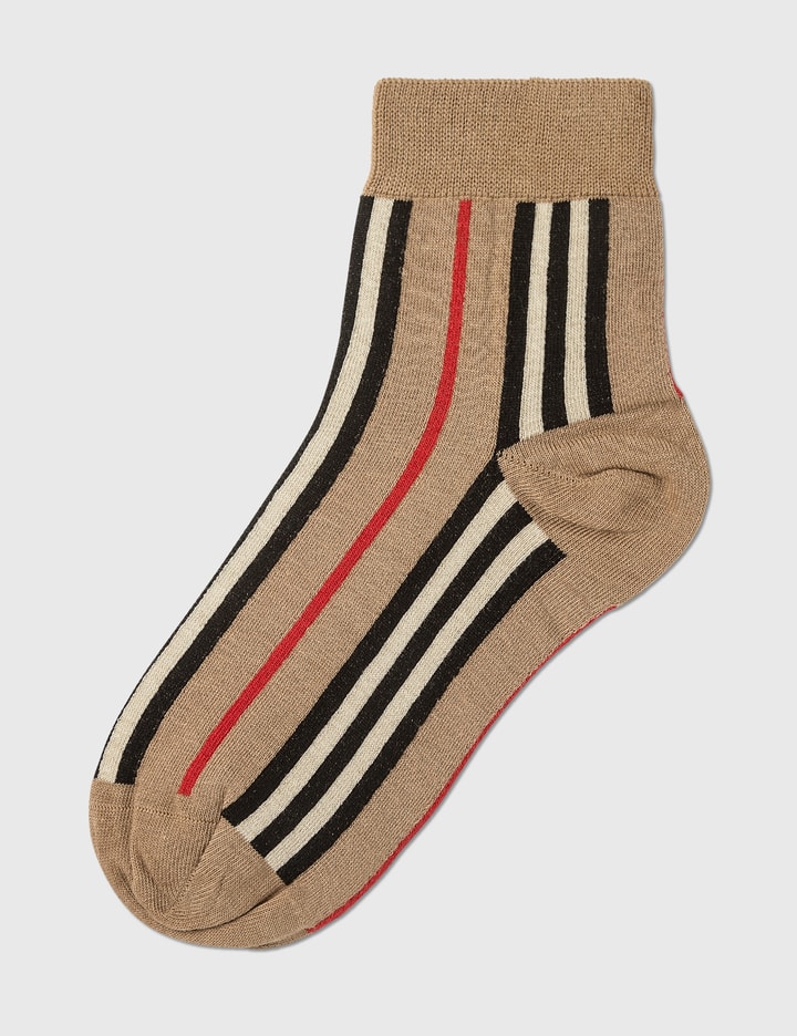 Stripe Intarsia Cotton Blend Socks Placeholder Image