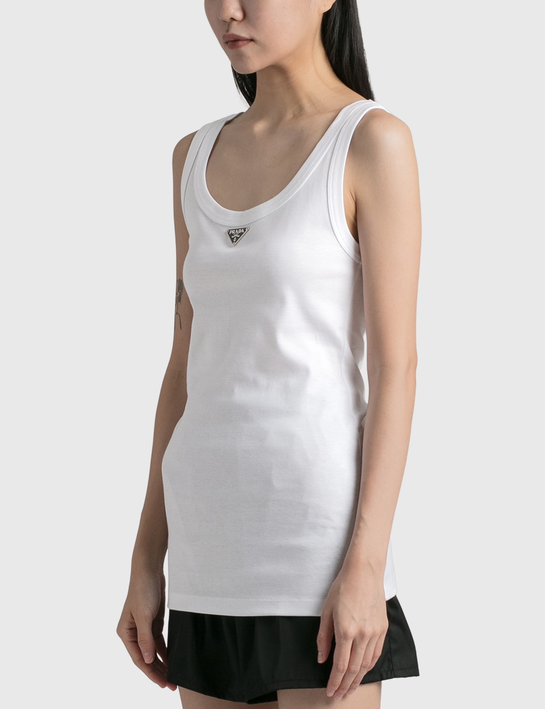 Prada - Ribbed Knit Jersey Tank Top | HBX - Globally Curated Fashion and  Lifestyle by Hypebeast