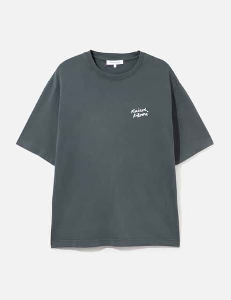 메종 키츠네 Maison Kitsune Handwriting Faded Oversize Tee-Shirt