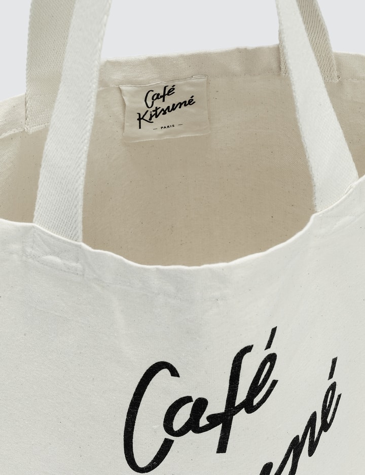 Maison Kitsuné Café Kitsuné Logo-Printed Tote Bag