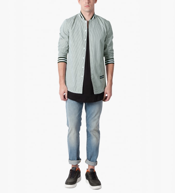 White Wang 83 Oxford Baseball Shirt Placeholder Image