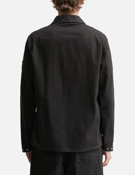 Garment Dyed Denim Zip-Up Overshirt view 12