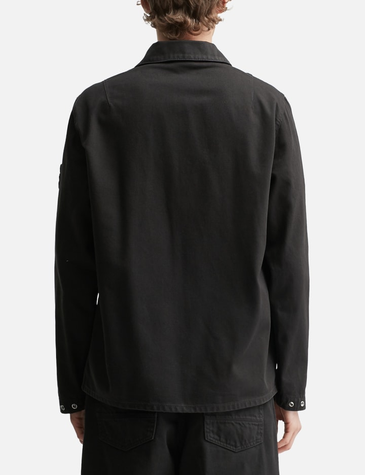 Stone Island Garment Dyed Denim Zip-Up Overshirt