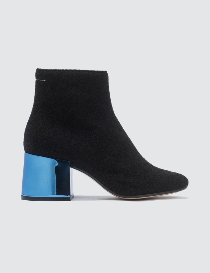 Velvet Cube Heel Boots Placeholder Image