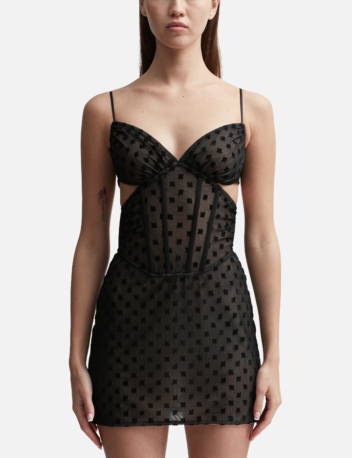 Misbhv - Mesh Monogram Corset Mini Dress | HBX Misbhv - Mesh Monogram Corset Mini Dress | HBX