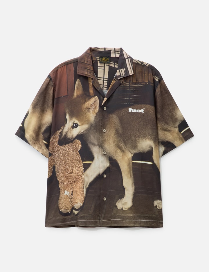 Shop Fuct Camp Collar Shirt In Brown