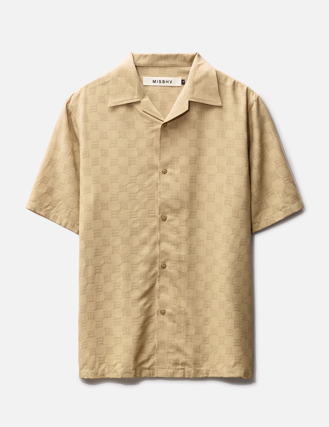 MISBHV monogram-print Short-Sleeve Shirt - Brown