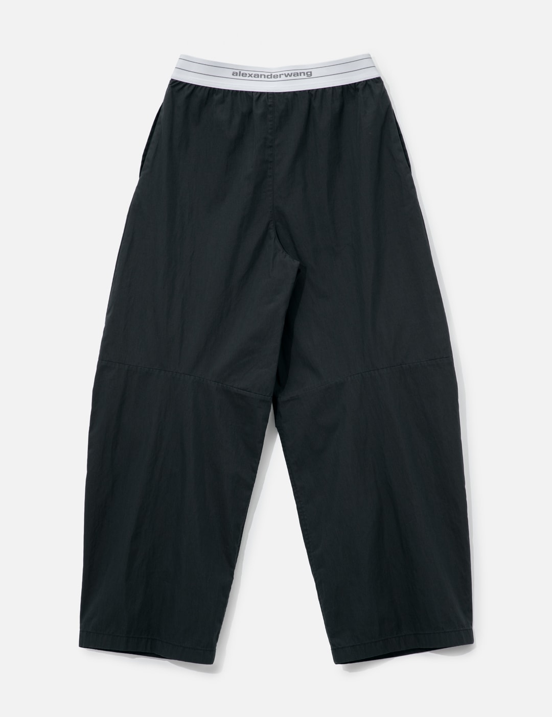 Mid-Rise Pleated Wide-Leg Pant With Logo Elastic Waist view 9