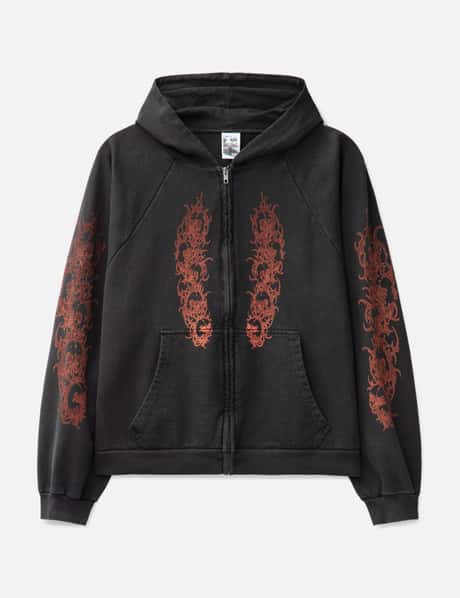 バスケットケース Afflicted Zip-Up Hoodie