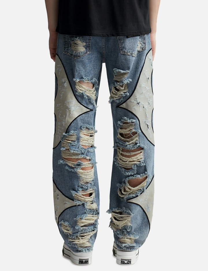 Moon Star Distressed Denim Jeans Placeholder Image