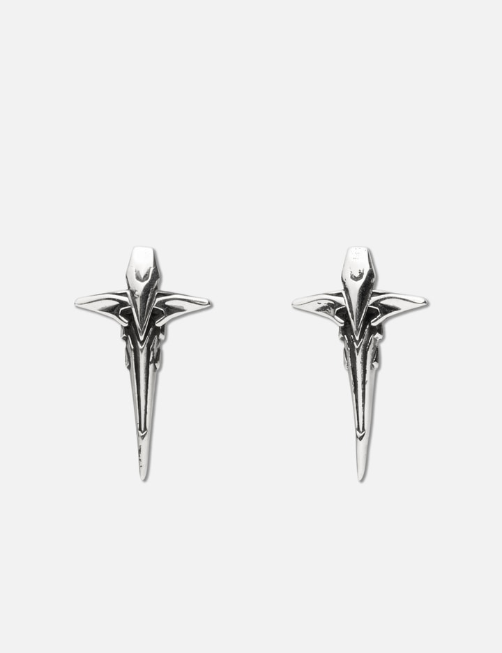 MIDNIGHTFACTORY Mechanic Cross Earrings