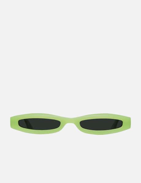 Bottega Veneta – Hinge Acetate Square Sunglasses Green - One Size
