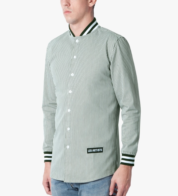 White Wang 83 Oxford Baseball Shirt Placeholder Image