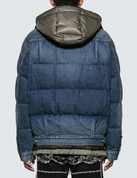 sacai denim down jacket