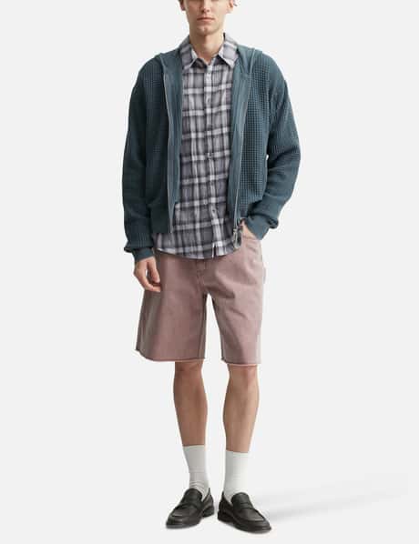 Washed Cutoff Denim Shorts view 14