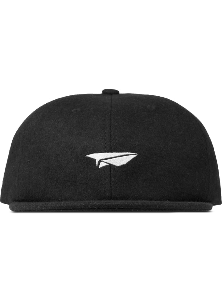 Black Wool Classic Plane 6 Panel Polo Cap Placeholder Image