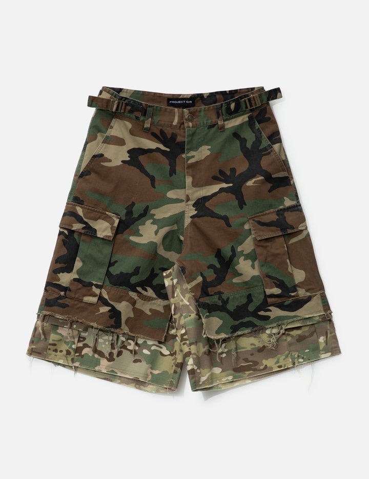 Layered Skirt Cargo Shorts Placeholder Image