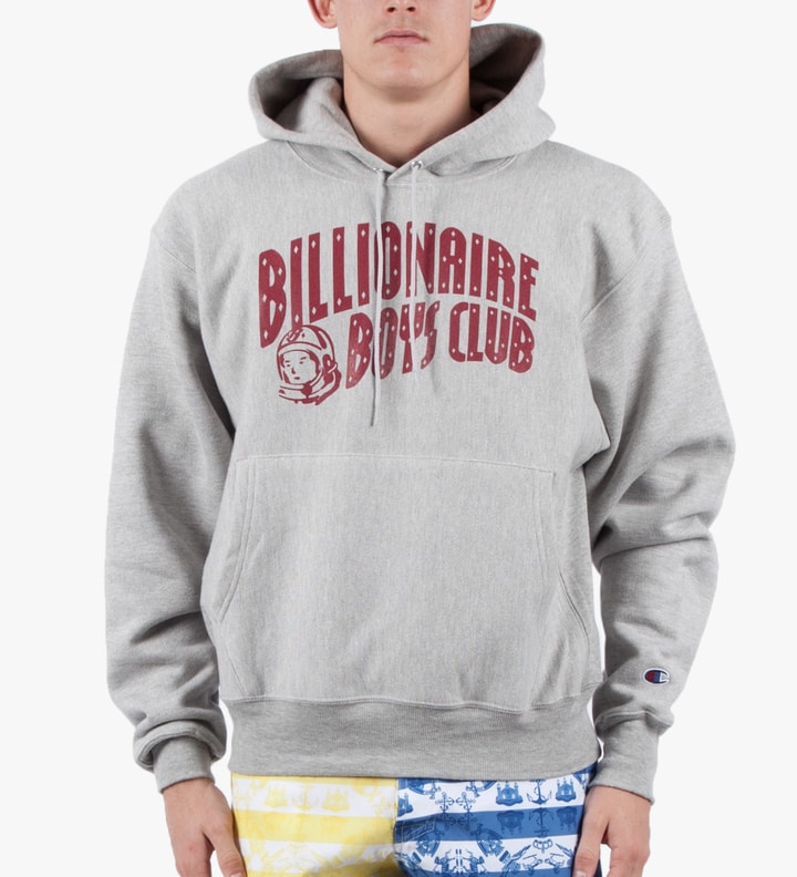 Heather Grey Billionaire Boys Club x Champion S/S Classic Arch Logo Pullover Hoodie Placeholder Image