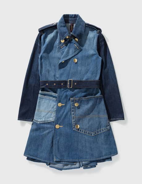 Maison Mihara Yasuhiro MAISON MIHARA YASUHIRO PLEATED DENIM TRENCH COAT