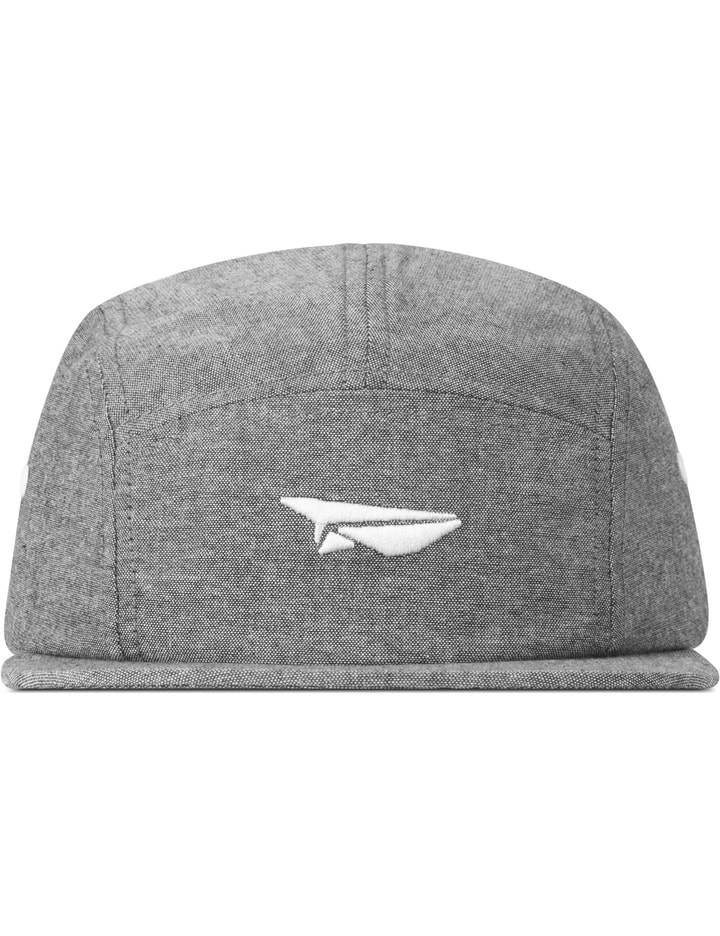 Grey Paper Plane Logo 5-Panel Cap Placeholder Image