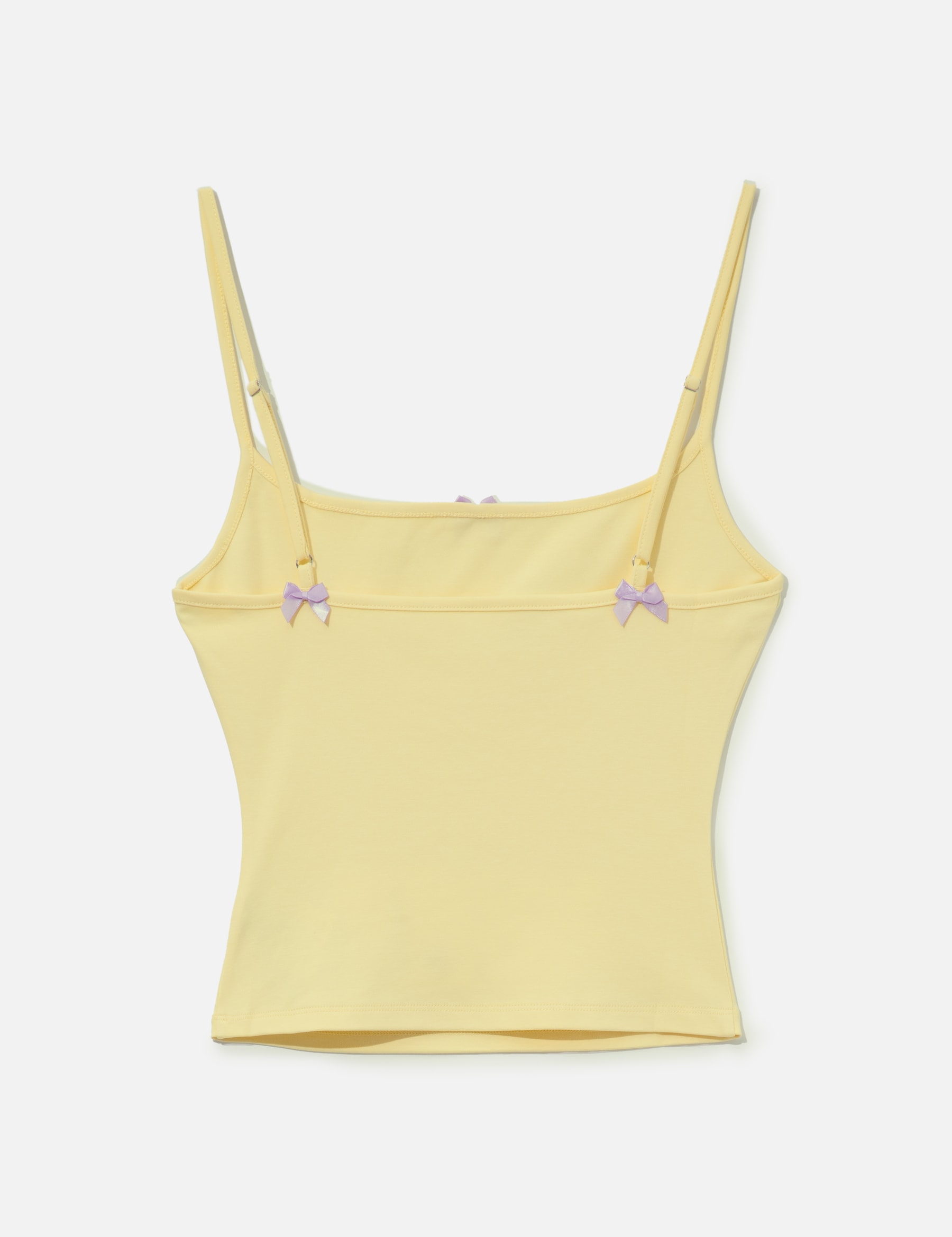 Yellow Print Strap Tank Top view 17