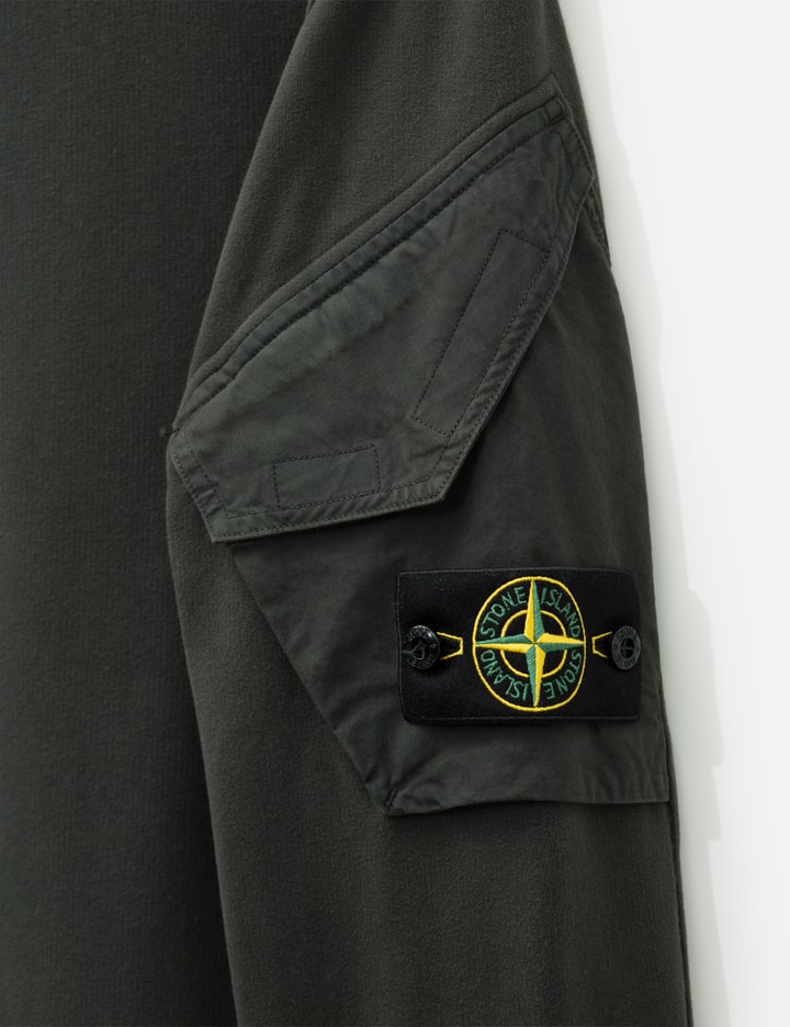 Stone Island Brushed Organic Cotton Fleece Crewneck Sweatshirt