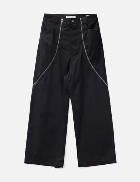 FFFPostalservice Black Zip Trousers