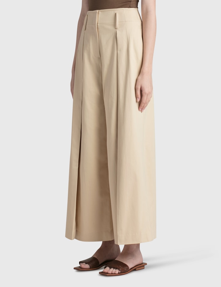 Lucca Cotton Wide-leg Slit Trousers Placeholder Image