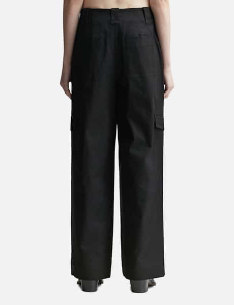 Herringbone Canvas Mid Waist Pants view 9