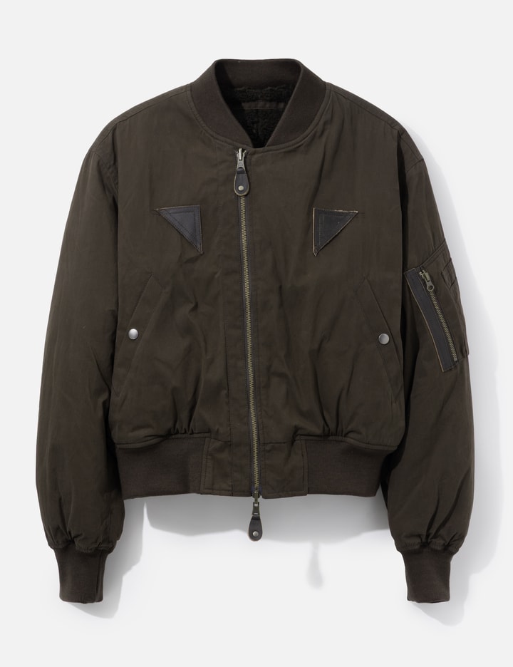 COOR B-15 Leather Tab Sherpa Bomber