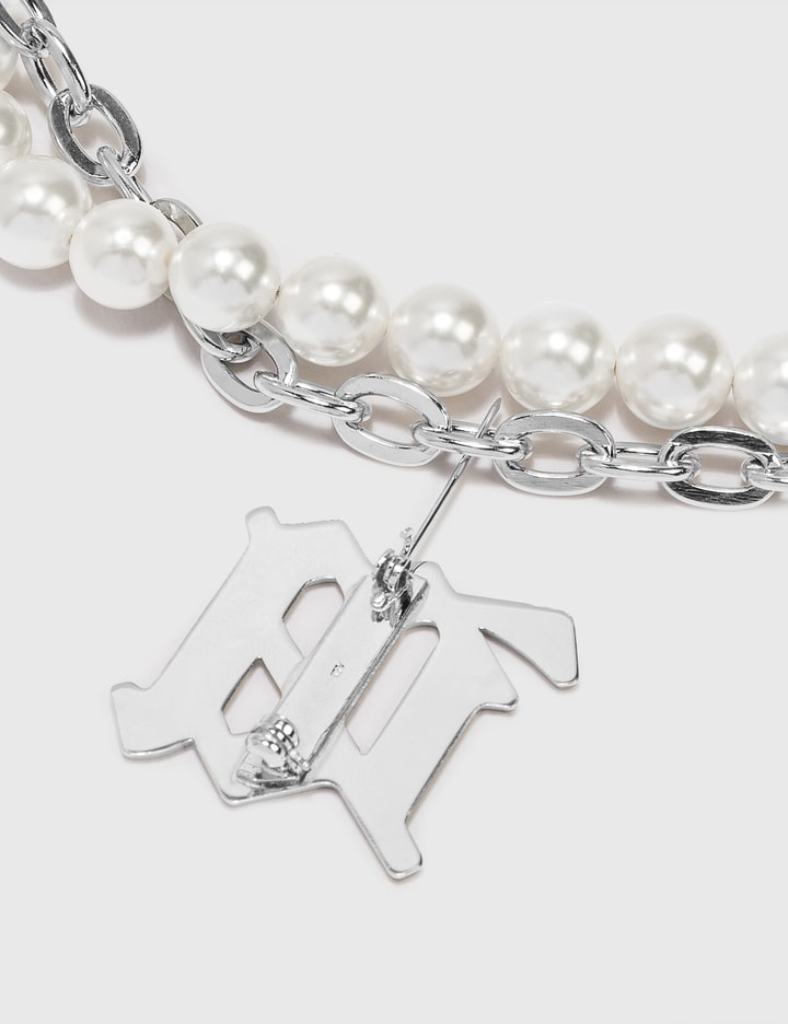 Twisted Chain & White Pearl Monogran Necklace Placeholder Image