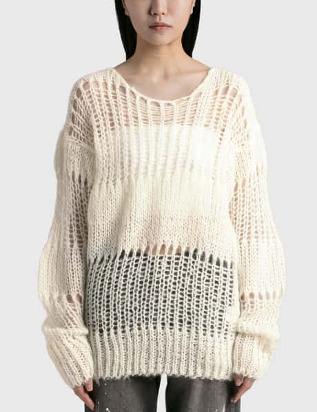 TheOpen Product 이레귤러 네트 스웨터