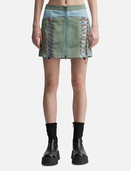 Brain Dead Bungee Zip Mini Skirt