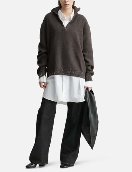 Wool Quarter-Zip Sweater view 14