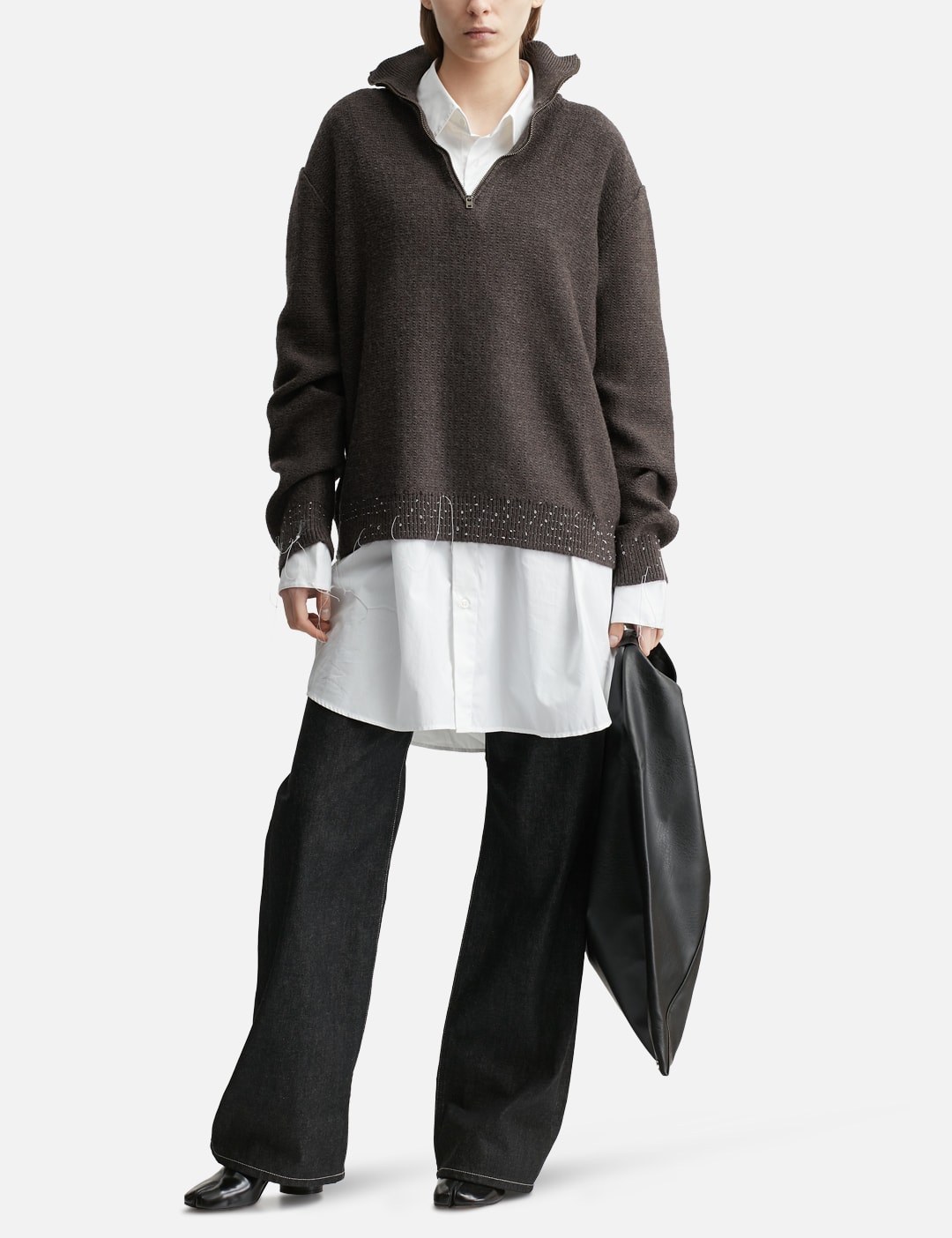 Wool Quarter-Zip Sweater view 15