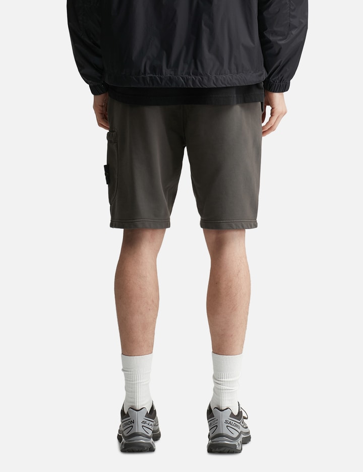 Stone Island Organic Cotton Fleece Jogger Shorts