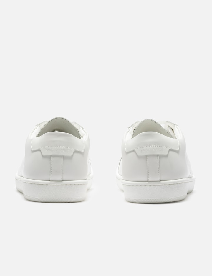 Saint Laurent Men's Gym Leather Low-top Sneakers In White