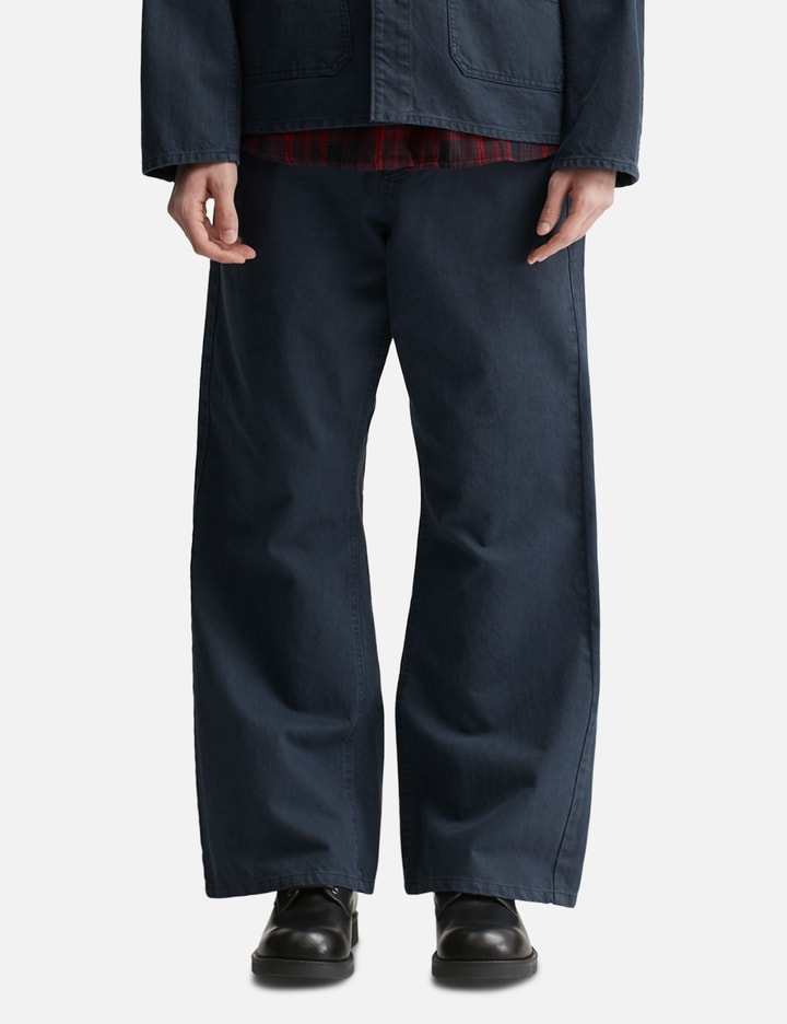 Tonywack Washed Cotton Twill Loose Flared Jeans