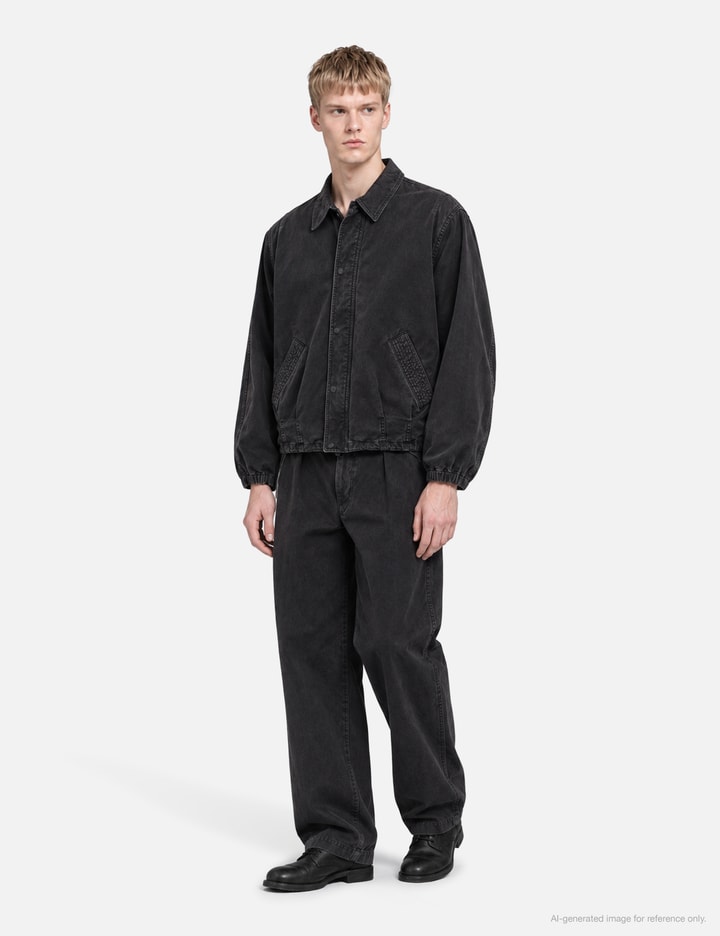 Yoke Peached Cotton Twill Garment-Dye 2 Pleated Trousers