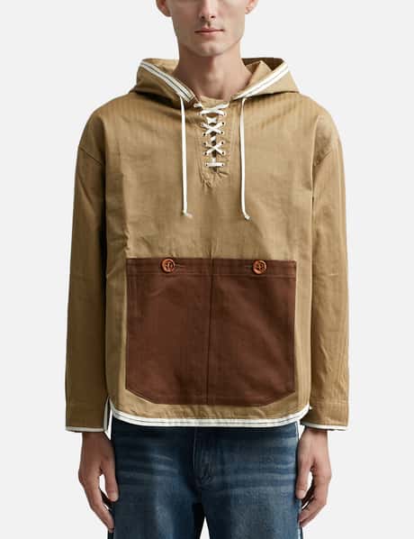 Youths in Balaclava SSENSE Exclusive Reversible Brown Logo Jacket