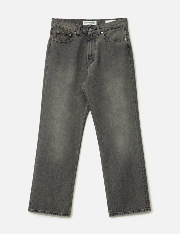 Our Legacy Third Cut Faded Straight Jeans In Gray