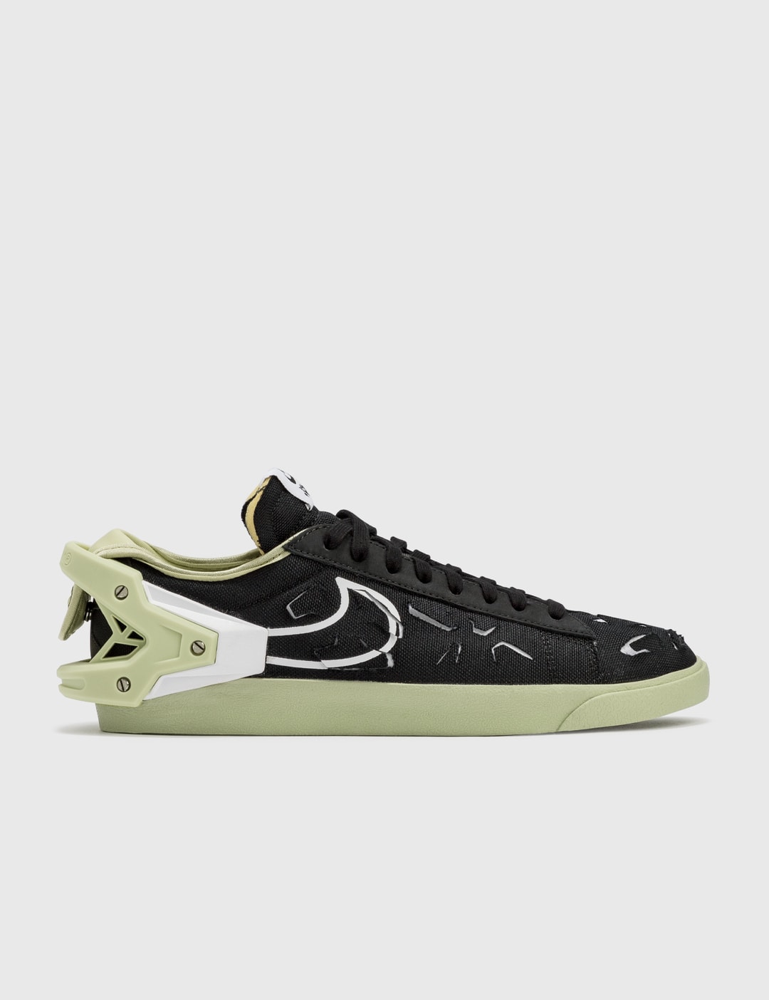 Nike x Acronym Blazer Low Black White Green Mens Size 9 DO9373-001