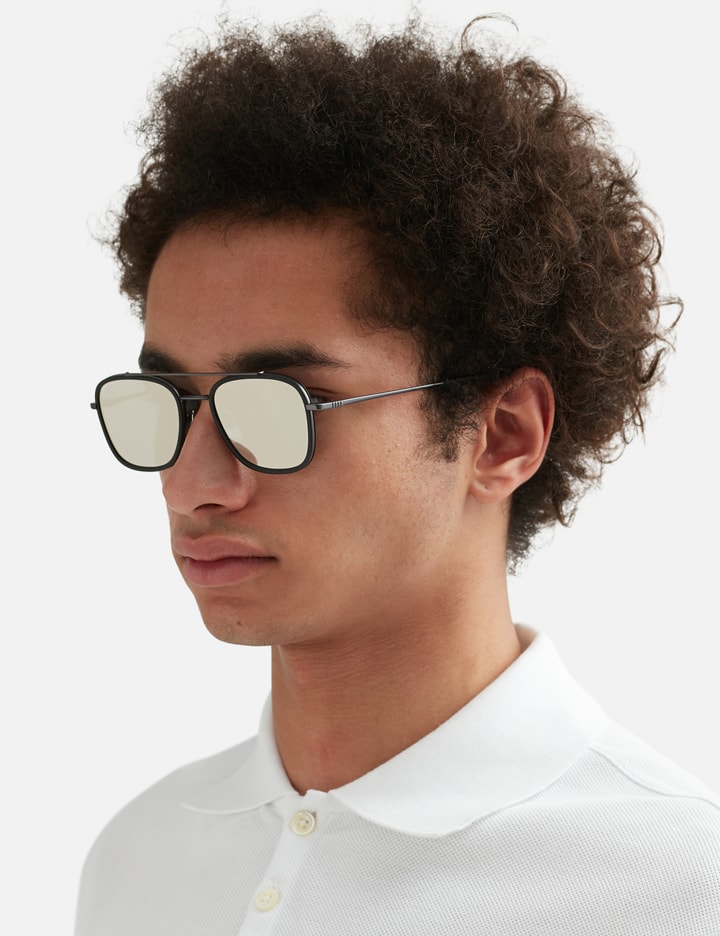 RECTANGULAR AVIATOR SUNGLASSES IN ACETATE AND TITANIUM Placeholder Image